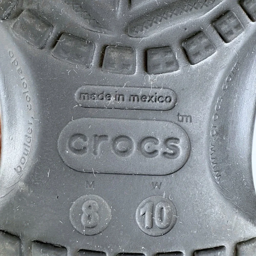Crocs Classic Clog Black Mens 8 Womens 10 Water Friendly Slip On Shoes